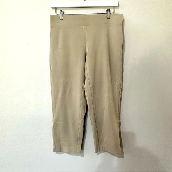 Pure Jill J.Jill Slim-Leg Cropped Womens Smooth Front Pants Tan Size XS GUC - Picture 2 of 7